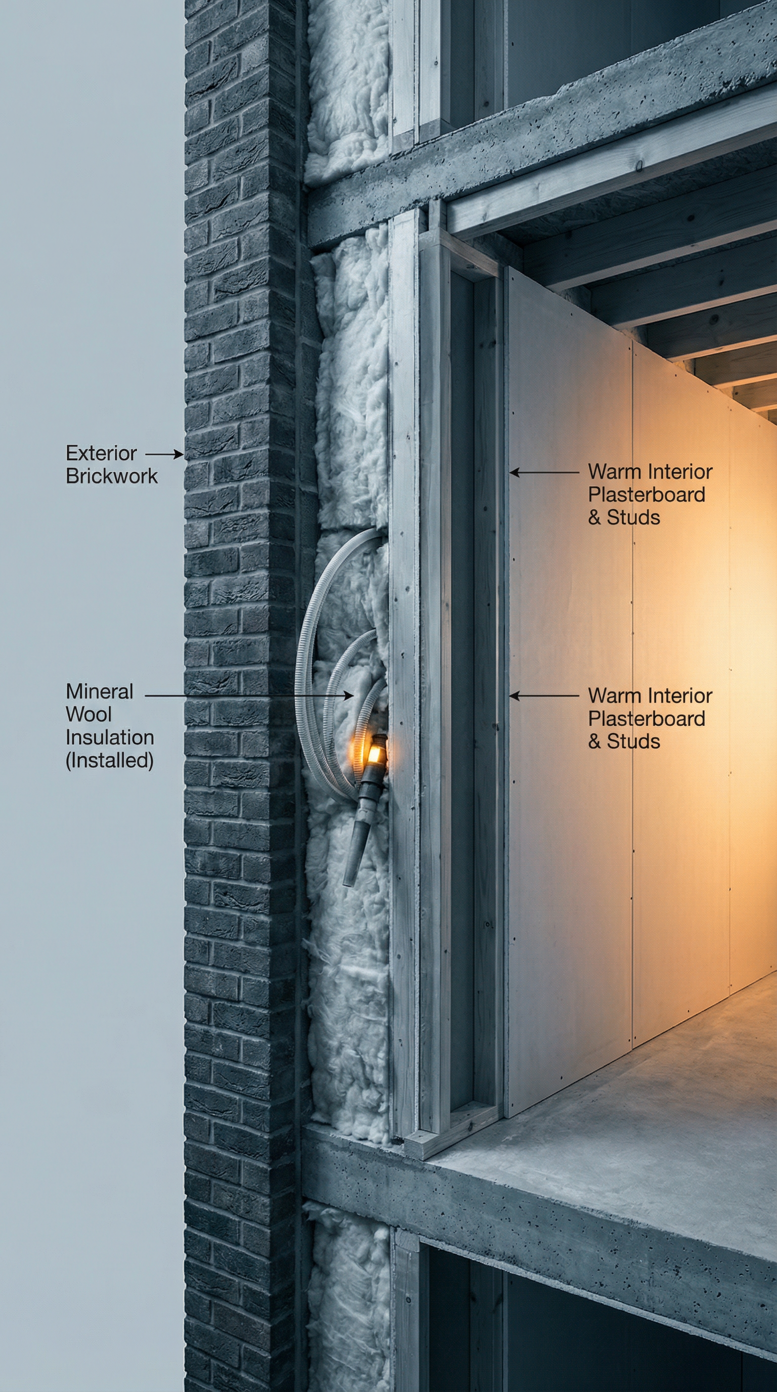 Cavity wall insulation installation