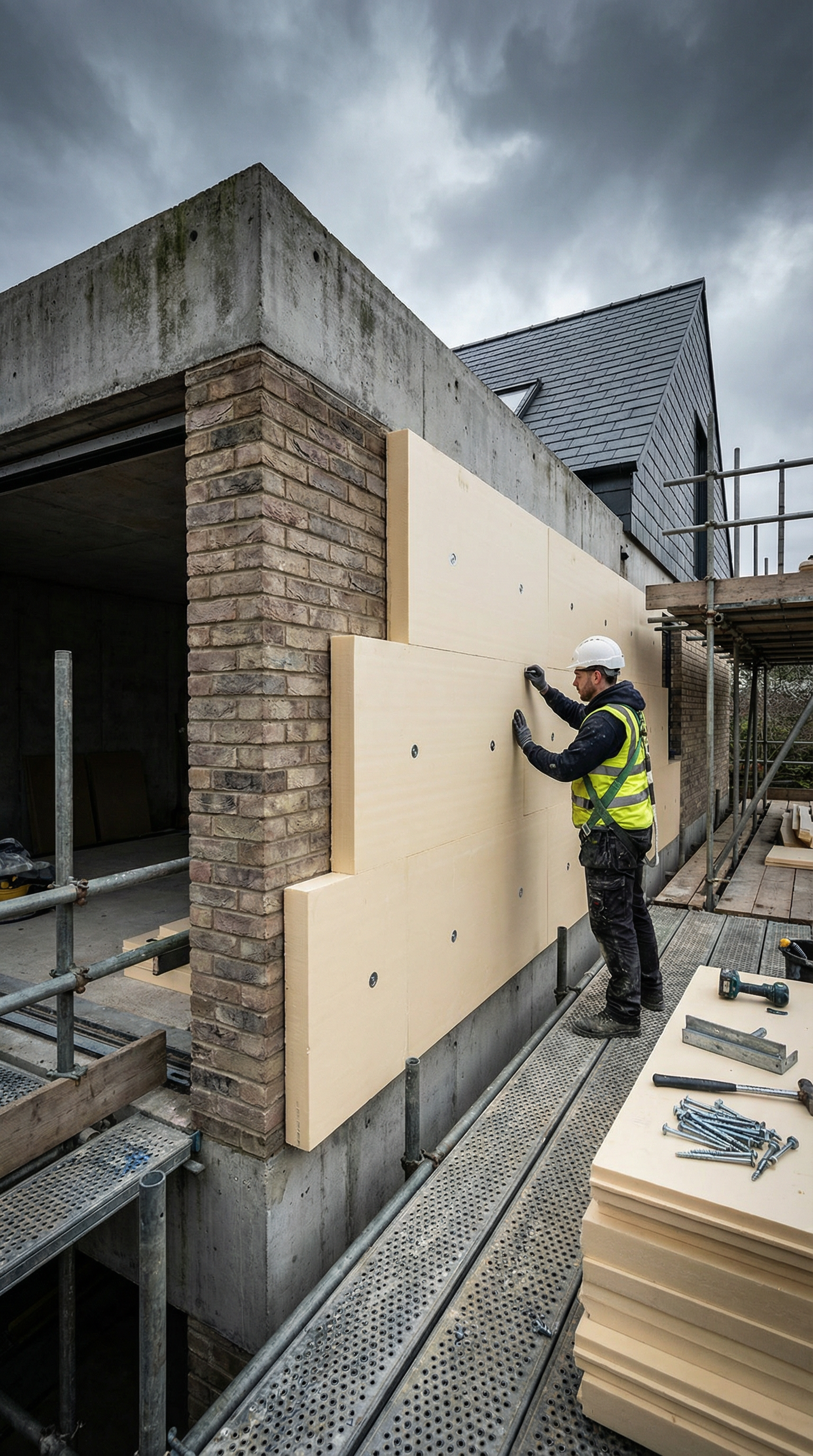 External wall insulation installation